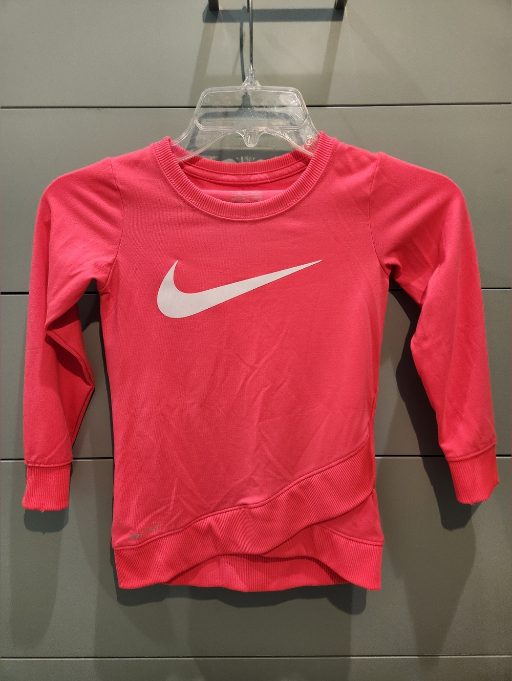 Nike Girls' Pink Long-Sleeve DriFit Top